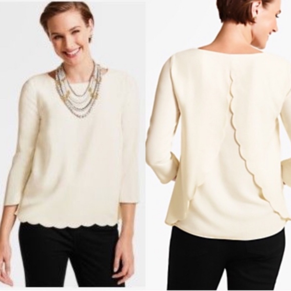 Talbots Ivory Top